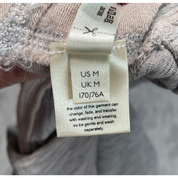 Free People Movement Hybrid Leggings Medium Grey Pink Spacedye Raw Hem Soft Cozy - Picture 4 of 11